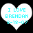 Two white heart-shaped icons with cyan text reading "I LOVE BRENDAN 8-18-07" on black background, one slightly blurred.