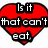 Six red heart-shaped icons arranged in two , each containing black-and-white text with a pixelated font style