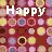 Animated icon with four quadrants showing text and symbols over circular backgrounds.