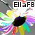four pixelated floral images with text overlays, each displaying different color schemes and text elements