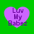 Four purple heart-shaped icons with 'Luv My Babez' text on a green background, each showing slight variations in pixelation and alignment.
