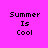 Four display 'Summer Is Cool' text with yellow highlight changes on a pink background