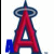 Red 'A' with halo above, blue text below changing from A to ANG to ANGELS across six