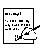Pixelated black-and-white animation of a document with text and pen, transitioning through envelope states from open to closed.