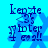 Pixelated blue icon with text 'kenzie', '35', 'inter', 'es all!' over a blue star-like shape on cyan background.