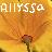 A static image of a flower with text overlay reading 'ALL ITS GO' in pixelated letters against an orange-yellow gradient background.