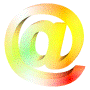 @ symbol rendered in 3D with gradient colors transitioning from yellow to green to red, displayed across six distinct views showing rotation angles.