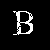 White pixelated letters B, E, L, I, E, V, E arranged in a on black background with central golden circular symbol