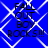 Blue background with white diamond-shaped pattern and black text reading "FALL OUT BOY ROCKS!!!" in four identical quadrants