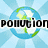 Pixelated Earth globe with green landmasses and blue oceans on a light blue geometric background, overlaid with black text about environmental action.