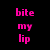Pixelated text in multiple colors arranged on a black background with no visible motion.