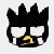 Pixelated black bird-like character with white eyes and yellow beak in three distinct poses: neutral, eating, and open-mouthed.