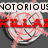 Two identical circular icons with red and white spiral patterns, overlaid by red text reading "KILLA KILLA" and a black text box saying "HAHAHA" on gray background.