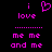 Pixelated pink text and symbols on black background with heart symbol replacing 'love' in left frame.