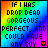 A 5x5 contact sheet of animated frames showing a rainbow gradient background with pixelated text that changes across frames, displaying phrases like "IF I WAS DROP DEAD GORGEOUS PERFECT AND COULD HAVE ANY GUY" and "I WOULD STILL PICK YOU".