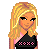 Pixel art contact sheet showing a female character's outfit components and pink XOXO text on black background.