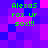 Pixelated green text 'Alexas rox ur sox!!' on a purple and blue checkered background with no visible animation changes.