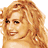 Pixelated contact sheet of a woman with long wavy blonde hair in multiple poses showing back and side views, wearing dark bottoms with light trim.