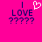 A bright pink background displays two identical pixelated text arrangements with a heart symbol replacing the 'O' in 'LOVE', each followed by six question marks.