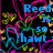 Pixelated icon with blue text reading "Reed is so smart" over a black background with colorful abstract shapes.
