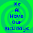 Four identical display blue pixelated text "We All Have Our Sickdays" over a green spiral background with no visible animation changes