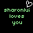 Pixelated green text on black background with white heart symbol above left text block.