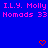 Blue background with repeated pink text and red pixel hearts, showing animation of heart positions changing across frames.