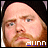 Animated contact sheet of a man with long blonde hair and beard wearing a black beanie, showing facial expression changes across 10 frames with "dunn" text below each frame.