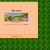 Pixelated image of a computer monitor displaying abstract multicolored pixels on an orange background with green border.