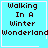 Four identical light blue square with white borders display pixelated text reading "Walking In A Winter Wonderland" and contain distinct small symbols in the bottom-right corner of each
