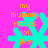 Cyan snowflake-shaped icon with orange text 'my mummy rocks lol jks' on bright pink background, showing animation changes in snowflake arms.