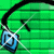 Green -patterned background with black curved borders, blue square corner elements, and scattered handwritten-style letters including 'y', 'o', 'u', 't', 'e', 'x', 'L', 's', 'g', 'r', 'e', 'm' plus stars