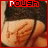 nine identical pixelated images showing a person's lower back and buttocks in a black thong, with red text reading "rough" at the top of each