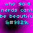 A four- of pixelated text on a purple background with cyan lettering and black circular shapes