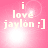 Pixelated text 'i love jaylon :]' on pink background with bright light effects, four identical arranged in a