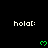 repeated 'holat:' text labels with green heart icons on a black background, partially obscured by a gray overlay