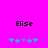 Pixelated text 'Elise' above a of five cyan and purple puzzle-piece icons on a bright pink background