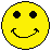 Six yellow smiley face icons arranged in two on a gray background, each with distinct mouth shapes and pixelated rendering