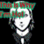 Pixelated anime-style character with white hair and black clothing, overlaid with green text reading "This Is Why I'm Hot" on a black background.