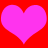 Two pink hearts on a red background, static image with no visible motion or text.