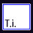 A static icon with a blue border displays 'T.i.' in pixelated text on white, next to a blurred image of a person wearing a light-colored head covering and red clothing.