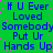Green background with blue text repeating 'If U Ever Loved Somebody Put Ur Hands Up' and pink pixel dots scattered throughout.