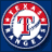 Four distinct Texas Rangers baseball-themed icons arranged in a , each with unique design elements and color schemes