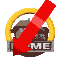 A pixelated icon with a golden ring, house graphic, and 'HOME' text, featuring red arrow-like shapes in various positions across frames.