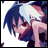 A pixelated anime-style character with blue and white hair on the left, next to a black background with "Anime IM" text above "COM" in stylized silver lettering.