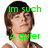 Pixelated image of a person with brown hair wearing a white shirt, overlaid with green text reading "Im such a quier" against a white background.