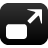 Black rounded square icon with light gray rectangle and white arrow pointing up-right.