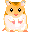 A 4x3 contact sheet of pixel art hamster animation frames showing subtle pose and expression changes across 12 sampled frames.