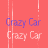 Six colored display 'Crazy Car' text in varying styles and colors with vertical white lines on some backgrounds