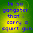 Blue pixelated text on a green-yellow gradient background reads "im so gangster that i carry a squirt gun" in four identical